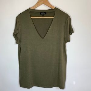 Lucky Brand Green Shirt with Choker